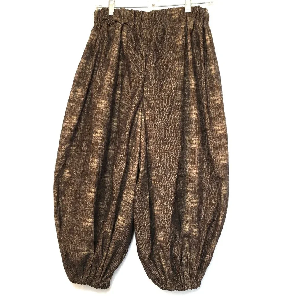 * Pirate Renaissance Faux Snakeskin Cotton Pants Handcrafted